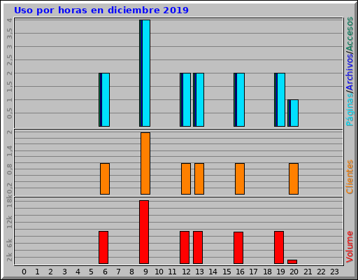Uso por horas en diciembre 2019